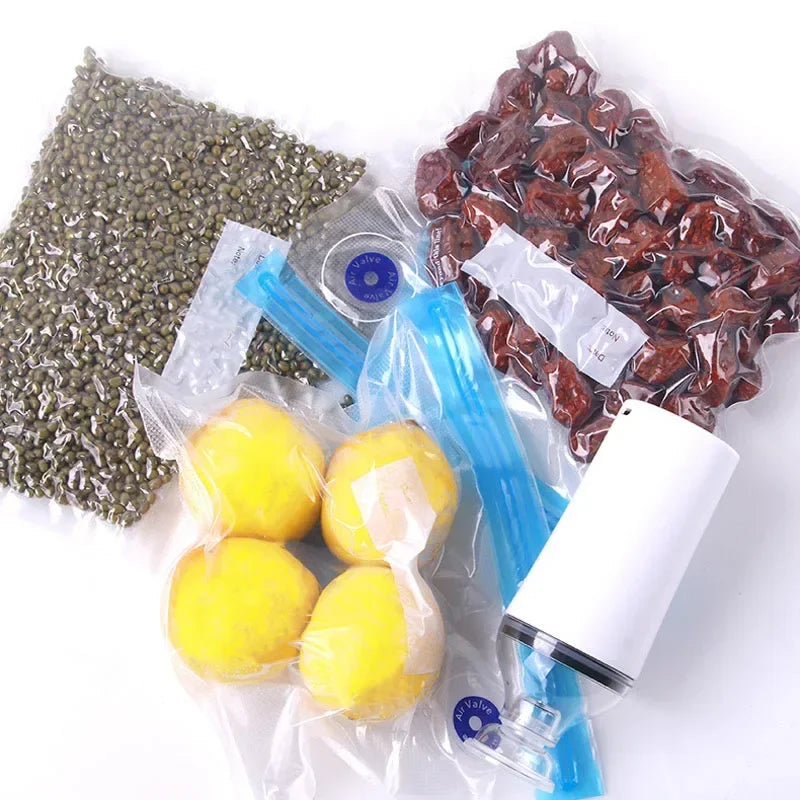 ハンディ真空シーラー 充電式 コードレス 専用袋つき｜手のひらサイズ 食品保存 冷凍 作り置き
